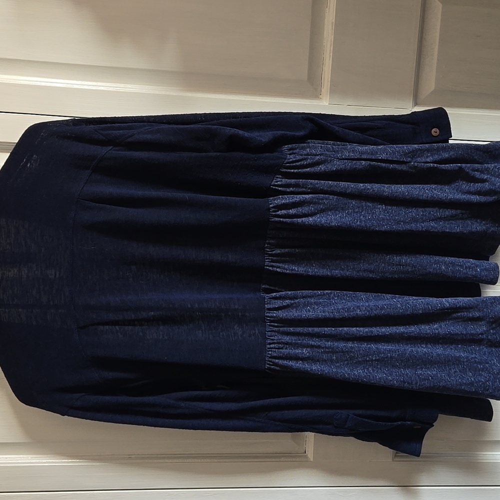 FP Beach Navy Button-Up Long Sleeve Shirt - Picture 4 of 5